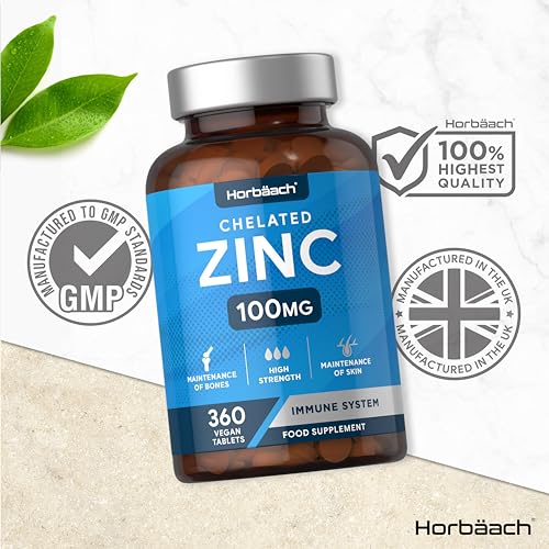 Zinc Tablets 100mg for Immunity Support - Vegan