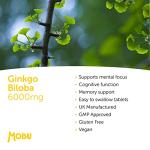 Ginkgo Biloba 6000mg for Memory Support - 120 Tablets