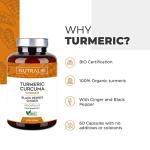Organic Turmeric & Black Pepper Capsules - 120 Count