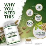 Organic Ashwagandha KSM-66® 1200mg Vegan Capsules