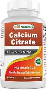 Calcium Citrate with Vitamin D3 - 240 Tablets