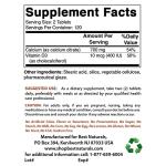 Calcium Citrate with Vitamin D3 - 240 Tablets