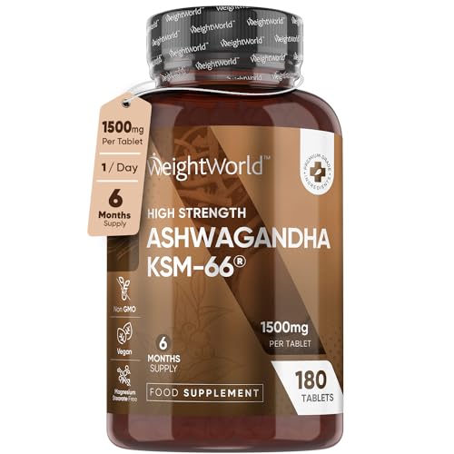 High-Potency Ashwagandha 1500mg - 180 Vegan Tablets