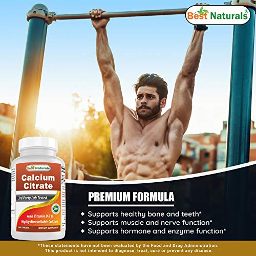 Calcium Citrate with Vitamin D3 - 240 Tablets