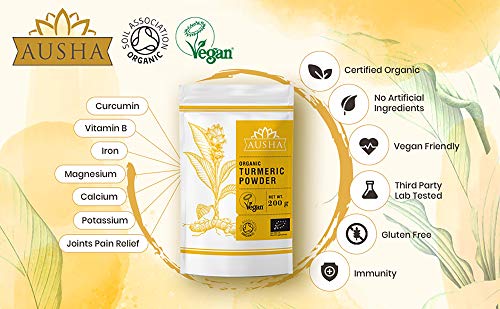 Ausha Organic Turmeric Powder 1kg - Double Strength