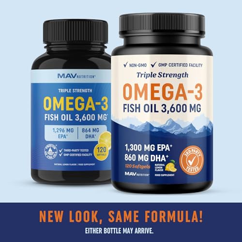 Triple Strength Omega 3 Fish Oil Softgels 120 Ct