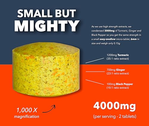 High Strength Turmeric Tablets with Black Pepper & Ginger