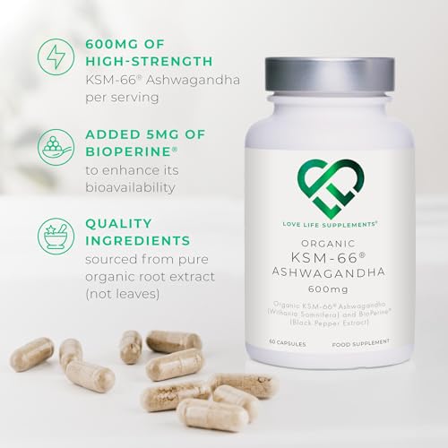 High Strength Organic Ashwagandha KSM-66®, 600mg