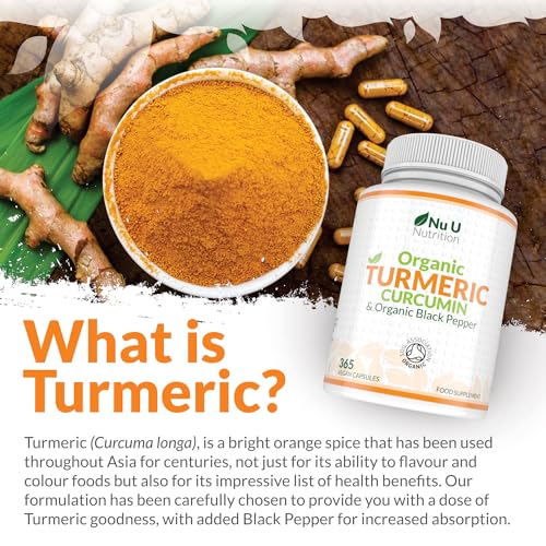 Organic Turmeric & Black Pepper Capsules 600mg