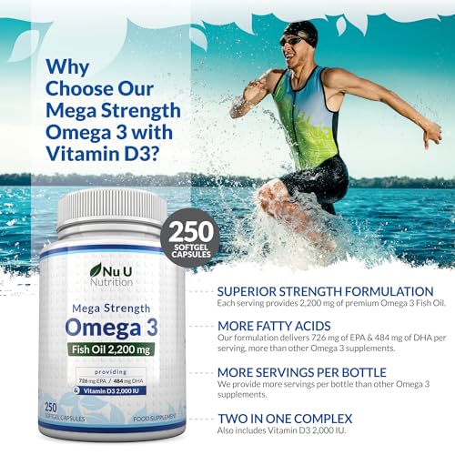 Omega 3 & Vitamin D3 Softgels - High Strength