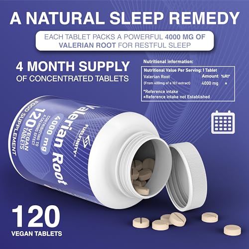 Valerian Root 4000mg Tablets for Sleep Support