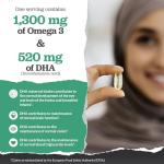 Vegan Omega 3 Algae Oil 1300mg - 90 Softgels