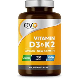 Vitamin D3 4000iu & K2 100ug - 180 Tablets