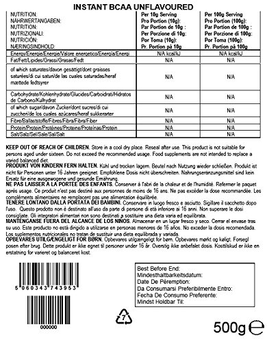 Bulk Instant BCAA Powder, 8g Per Serving
