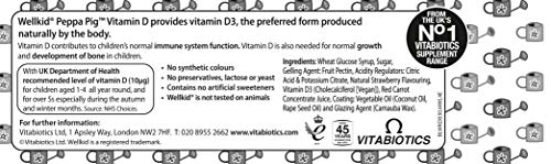 Wellkid Peppa Pig Vitamin D Gummies, 30 Count