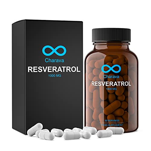 Charava Resveratrol 1000mg Antioxidant Supplement - 30 Servings
