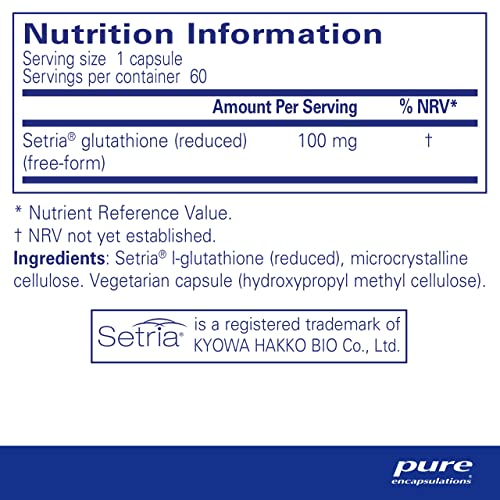 Pure Encapsulations Reduced Glutathione - 60 Capsules
