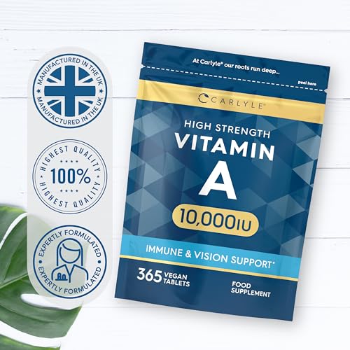 High Strength Vegan Vitamin A Tablets 10000 IU