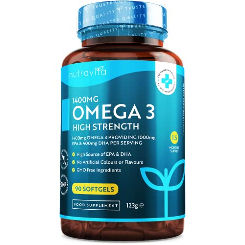Omega 3 1400mg for Brain, Heart, Vision - 90 Caps