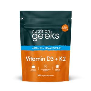 High Strength Vitamin D3 4000iu & K2 100μg Tablets