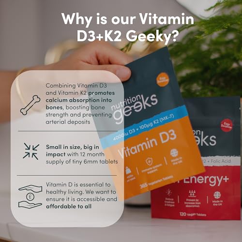 High Strength Vitamin D3 4000iu & K2 100μg Tablets