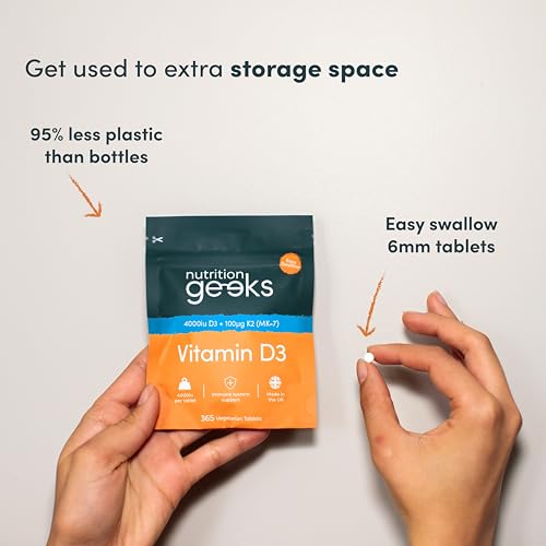 High Strength Vitamin D3 4000iu & K2 100μg Tablets