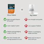 High Strength Vitamin D3 4000iu & K2 100μg Tablets