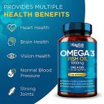 Omega 3 1000mg Fish Oil Capsules - Supports Heart & Brain