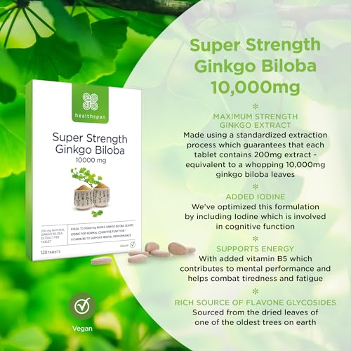 Ginkgo Biloba 10,000 mg for Cognitive Support