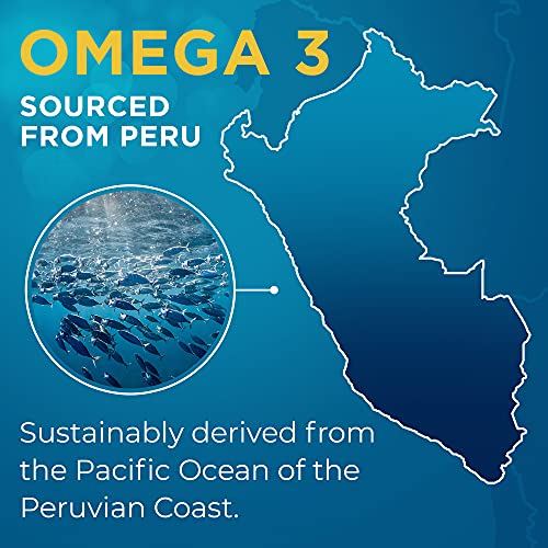 Omega 3 1000mg Fish Oil Capsules - Supports Heart & Brain