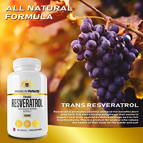 750mg Trans Resveratrol with Black Pepper Extract