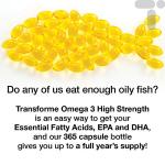 Omega 3 Fish Oil 1000mg, 365 Softgels