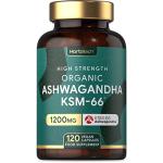 High-Dose Organic Ashwagandha Capsules 1200mg 120 Count