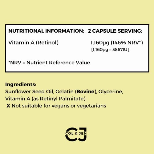 Vitamin A Retinol Softgels for Skin & Vision