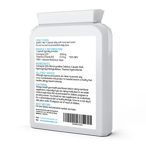 CoQ10 300mg Capsules - Naturally Fermented Formula