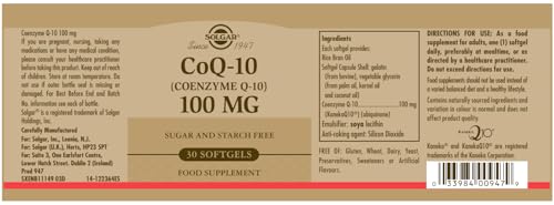 Solgar CoQ-10 100 mg Softgels - 30 Count