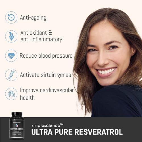 Resveratrol 1000mg Antioxidant Supplement - 60 Capsules