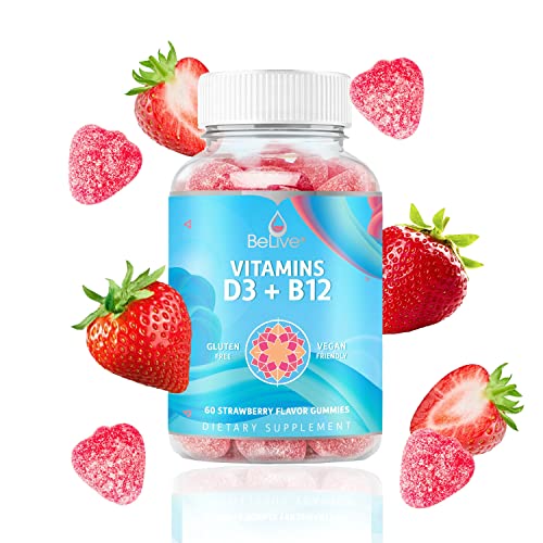 BeLive Vitamin D3 & B12 Gummies, 60 Count