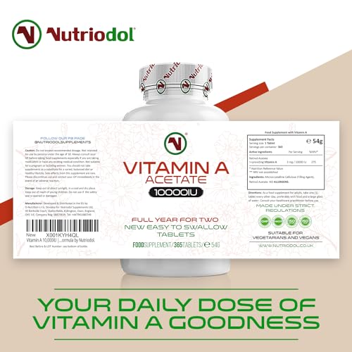 Nutriodol Vitamin A 10,000IU - 365 Tablets