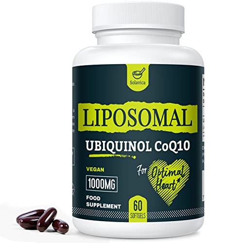 Vegan CoQ10 1000 mg Liposomal Antioxidant 60 Softgels