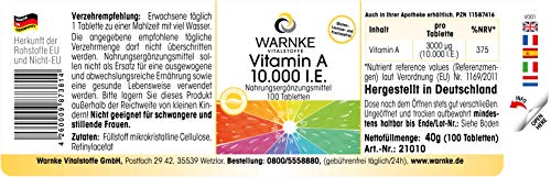 High-Dose Vegan Vitamin A 10,000 I.E. Tablets