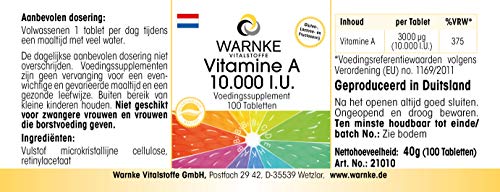 High-Dose Vegan Vitamin A 10,000 I.E. Tablets