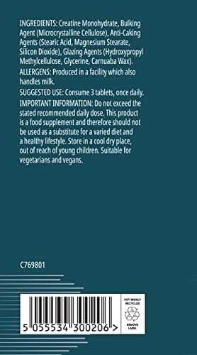 MyProtein Unflavoured Creatine Tablets for Muscle Growth