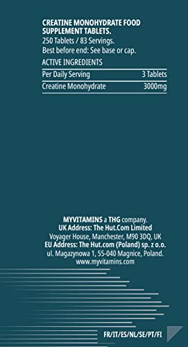 MyProtein Unflavoured Creatine Tablets for Muscle Growth