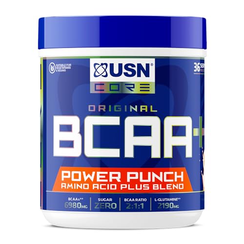 USN Power Punch BCAA Amino Powder, Tangerine 400g