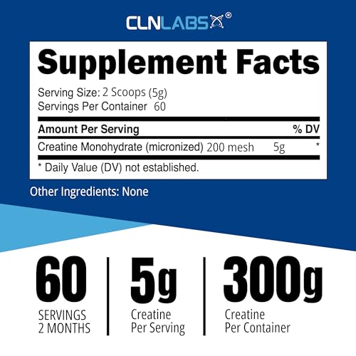 Pure Creatine Monohydrate Powder - 300g Unflavoured