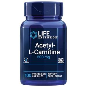 Acetyl-L-Carnitine 500mg with Vitamin C, 100 Capsules