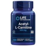 Acetyl-L-Carnitine 500mg with Vitamin C, 100 Capsules