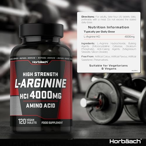 L-Arginine 4000mg Vegan Tablets for Workouts