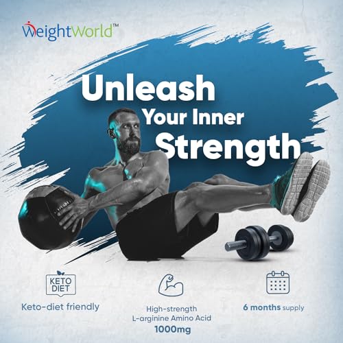 High Strength L-Arginine 1000mg - 180 Vegan Tablets